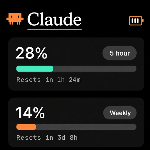 RATION showing Claude usage