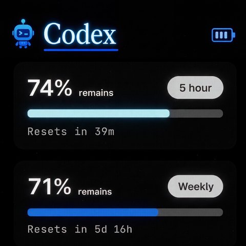 RATION showing Codex usage